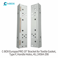 C-BOX ZSTC C-BOX . Support EuropacPRO 19 pouces pour joint textile, type F, avec trous pour poignée, 4U, 3+1U, 24564-298