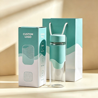 Boîte d'emballage en carton ondulé pour bouteille d'eau Teal White Wave Hill avec logo personnalisé, bec verseur, ajustement simple, usage quotidien, OEM ODM, conception gratuite