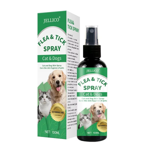 <span class=keywords><strong>Spray</strong></span> anti-puces et tiques pour chats et chiens - Formule à base d'extraits végétaux - Vaporisateur portable à pression pour usage externe des animaux et soins à domicile - Product Image 4
