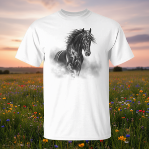 T-shirt pour amoureux des chevaux pour hommes et femmes, vêtements unisexes en coton blanc avec design graphique - Product Image 3