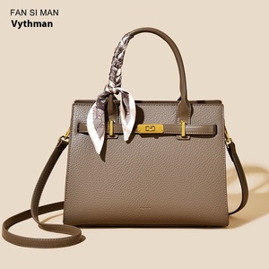 Túi xách nữ da PU cao cấp họa tiết vải荔枝, dung tích lớn, khóa kéo, đeo vai, hai quai xách, lót polyester - Product Image 6