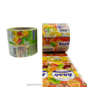 Rollo de Película de Etiqueta Termoencogible para Envases de Material Laminado de Grado Alimenticio Impreso Personalizado de Fábrica para el Cuerpo del Botella - Product Image 1
