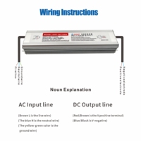 Alimentation à découpage 400W 16A pour LED, étanche IP67, driver LED DC-AC 175-265V entrée, sortie 12V/24V pour éclairage LED extérieur