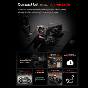 Keeeeo वाटरप्रूफ सिंगल चैनल यूएसबी स्मार्ट मोटर मोटरसाइकिल टैकोग्राफ 4k 2k dashcam Gps विफी कार डीवीडी एचडी 4K डैश कैमरा ऐप के साथ - Product Image 4