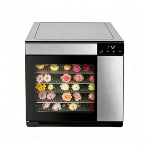 Déshydrateur alimentaire en acier inoxydable à 6 plateaux, contrôle de la température de 30 à 90 degrés Celsius, sécheuse à fruits électrique avec affichage numérique - Product Image 3