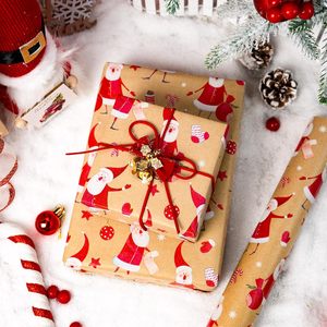 Kraft Christmas Wrapping <b>Paper</b> Santa <b>Pattern</b> 17 In X 33 Ft Recyclable Gift Packaging <b>Paper</b> - Product Image 4