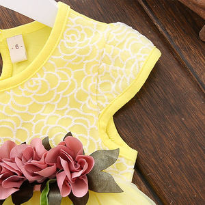 Niño de bebé de moda vestido para <span class=keywords><strong>2</strong></span> años 3 años 4 años bebé con cintura flor - Product Image 2