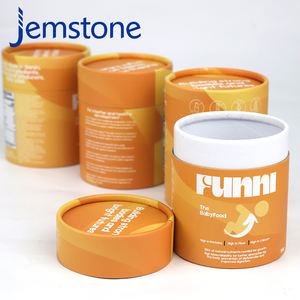 Emballage de cylindre en papier pour thé en vrac, thé aux fleurs, nourriture, design personnalisé, recyclable, qualité alimentaire, poudre de protéines, café - Product Image 1