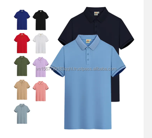 เสื้อกอล์ฟผ้าถักคุณภาพสูง ระบายอากาศได้ดี สำหรับฤดูร้อน ไซส์ใหญ่ ทรงทางการ ไม่ยับ แห้งเร็ว ผลิตจากโพลีเอสเตอร์ 100% - Product Image 1