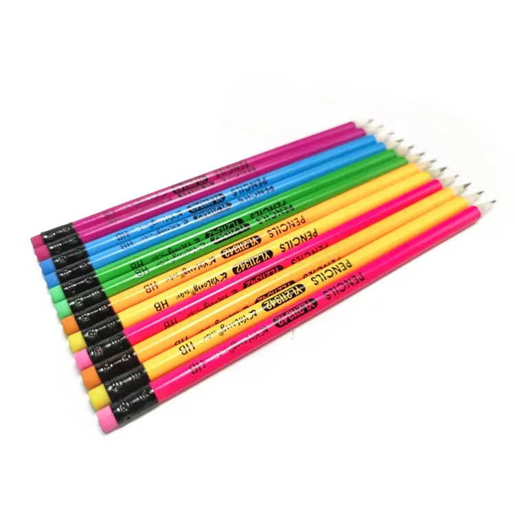 بالجملة ألوان قوس قزح Hb أقلام رصاص بشكل مثلث إرصاص رصاص من اللوازم المدرسية