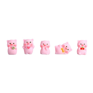 <b>Rainbow</b> <b>Candy</b> Diy Resin Pig Figurine Animal Shape Home Decoration Artistic Craft Model Toy - Product Image 2