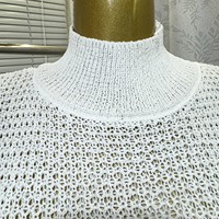 T26226 Boutique 2026 Fournisseur de Vêtements Tendance Robe Mini Femme Tricotée à Pompons Col Roulé Sans Manches Élégante Décontractée