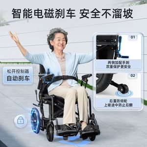 รถเข็นไฟฟ้าโยฮะ โครงสร้างอลูมิเนียมอัลลอย รับน้ำหนักได้ 150 กก. เบรกแม่เหล็กไฟฟ้า มอเตอร์คู่ สกู๊ตเตอร์เคลื่อนที่อัจฉริยะ - Product Image 4