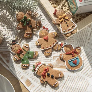 Fabricante Xmas Natal Resina Gingerbread Natal Homem Árvore Pendurado Pingente Xmas Tree Decor Ornamento partido Ornamentos