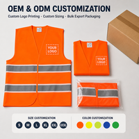 Gilet de sécurité fluorescent réfléchissant, confortable et respirant, pour aéroport, parking, avec impression de logo personnalisé