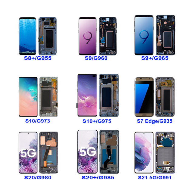 Mobile LCDs for Samsung S Series for Samsung Galaxy S7 S8 S9 S10 S20 S21 LCD Display Touch Screen for Samsung S10 LCD