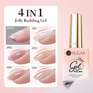 Gel de construction transparent teinté 4 en 1 Nude Builder Base Gel Ice, vernis à ongles UV LED, base coat pour salon de manucure - Product Image 3