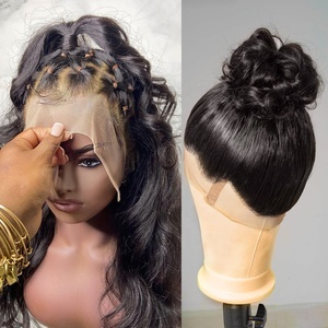 Bán Buôn Tóc Giả Bện Tóc Người <span class=keywords><strong>360</strong></span> Ren Phía Trước Tóc Giả Với Tóc Em Bé Chưa Qua Chế Biến Tóc Full Lace Tóc Giả Phía Trước Để Làm Bện - Product Image 3