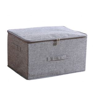 15L Foldable Storage <b>Bins</b> Storage Boxes with <b>Lids</b> and Handles Storage Baskets in Linen Organizers for Toys Shelves - Product Image 3