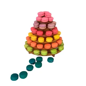 6层亚克力马卡龙塔展示架透明圆形托盘展示架塑料蛋糕甜点架