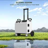 Station d'alimentation portable solaire tout-en-un B-6000, 6 kW, 5120 Wh, pour voiture électrique