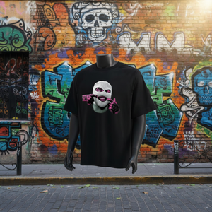 Camiseta Lisa Lulu con Estampado de Cara y Máscara Modelo 250 México - Product Image 3