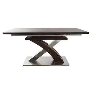 Tavolo da Pranzo Allungabile in Acciaio e MDF 160x90x77cm 220cm - Product Image 5