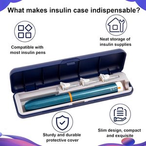 High Quality Customizable Logo PU Insulin Storage Box Medical Pen Syringe Case Convenient <b>Glass</b> <b>Packaging</b> - Product Image 3