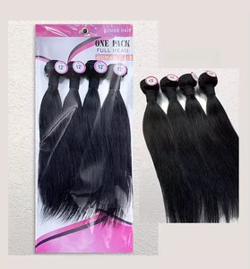 Lots de <span class=keywords><strong>Cheveux</strong></span> Humains Vierges Doublement Étirés Lisses, Peuvent Être Teints et Décolorés, Noir <span class=keywords><strong>Naturel</strong></span>, 10-14 Pouces, Trame de <span class=keywords><strong>Cheveux</strong></span>, Offre de 4 Lots - Product Image 4