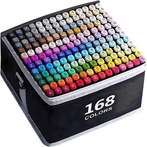 Nouveau produit, marqueur d'art à encre permanente à double pointe, à base d'alcool, pour dessin manga - Product Image 1