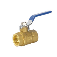 Válvula de Bola de Latón de Dos Piezas de Alta Calidad y Bajo Precio DN15-DN100 con Rosca Interna, Segura para Altas Temperaturas y de Operación Manual