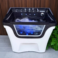 Baignoire pour chien grande capacité, espace spacieux et confortable pour le bain quotidien, le toilettage et l'entretien de la peau des grands chiens