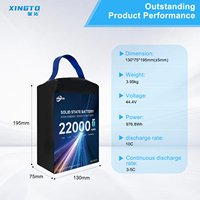 Prix de gros XINGTO 12s 22000mah 44.4v 10c Batterie Lipo intelligente avec connecteur As150u XT90 pour drone industriel UAV
