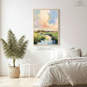 Peinture à l'huile originale sur toile, grande œuvre d'art murale, peinture abstraite de nuages, art mural de paysage pour la maison et la galerie - Product Image 4