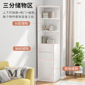 Armoire de rangement d'angle, étagère triangulaire, structure de support durable, pour salon, chambre à coucher, utilisation par les enfants et les adultes - Product Image 4