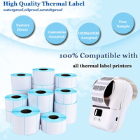 Penjualan Laris Kertas Stiker Termal Merekat Sendiri 40Mm X 30Mm Label Kosong Cetak Transfer Panas