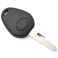 Coque de clé de voiture vierge avec lame non taillée, boîtier de clé de remplacement sans puce pour l'installation d'un transpondeur