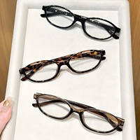 Lunettes ovales à monture fine en PC pour femme, nouveau style, style nerd, verres neutres, polyvalentes pour les fêtes et la myopie