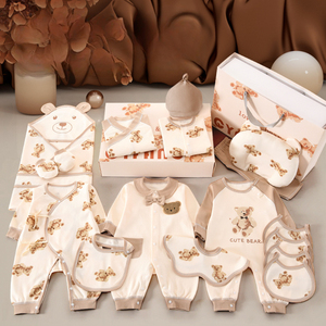 Set Regalo per <span class=keywords><strong>Neonati</strong></span> in Puro Cotone con Logo Personalizzato, Confezione di Lusso per Abbigliamento, Scatola Regalo per <span class=keywords><strong>Neonati</strong></span> Maschi e Femmine - Product Image 3