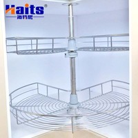 Panier de rangement de cuisine pivotant à 270 degrés, panier en fil métallique pour coin magique, Lazy Susan