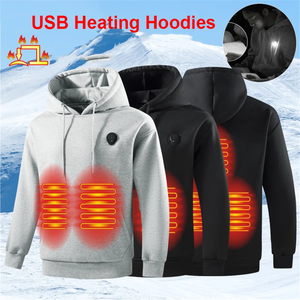 Yeni varış erkek kadın USB ısıtmalı Vintage kazak ceket 5 bölgeleri uzun kollu Streetwear ceket işlemeli tekniği gevşek - Product Image 2