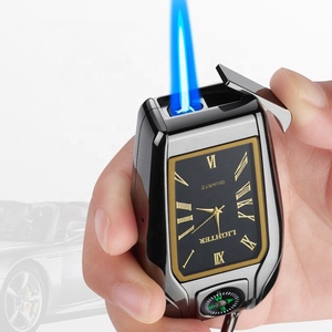 Briquet porte-clés cool, cadeau pour homme, briquet à flamme bleue coupe-vent, rechargeable au butane - Product Image 6