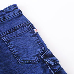 2022 estate vendita calda manica corta bei bambini denim comfort tessuto vestito ragazzi bambini blu denim bambini jeans abbigliamento - Product Image 3
