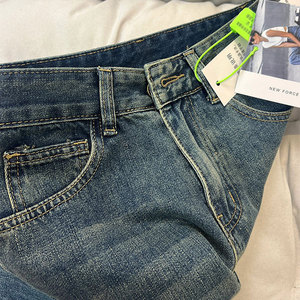 Calças exclusivas Denim Flared das mulheres são na moda Retro Casual Versátil Tecido é macio e confortável resistente ao desbotamento - Product Image 3