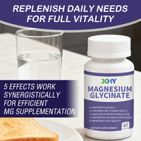 Capsules de glycinate de magnésium pur à marque privée OEM avec capsules de suppléments de santé pour adultes