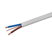 Alta calidad 2 núcleos 2,5mm Cable plano doble y tierra Construcción de bajo voltaje Conductor de cobre y aislamiento de PVC