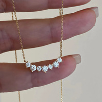 Collier ras du cou tendance en argent sterling S925 plaqué or 18 carats avec pendentif visage souriant en zircon pour femme, chaîne de clavicule, cadeau stylé
