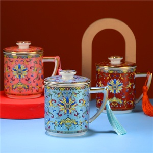 Chinese Style Enamel Ceramic Tea <b>Cup</b> Porcelain Material for Hotels Apartments Business & Office Use Gift <b>Cup</b> - Product Image 4