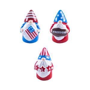 Thu Cổ Tích Vườn USA Tự Do Quốc Gia Cờ Gnome Hình Mini Nhựa Giáng Sinh Trang Trí Santa Claus Snowman Nhà Kid Đồ Chơi - Product Image 1