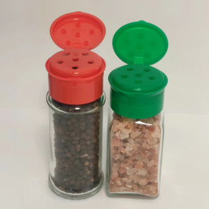 Bocal à épices de cuisine le plus vendu poivrière avec bouteille en verre de 100ml couvercle rouge jaune vert noir - Product Image 4